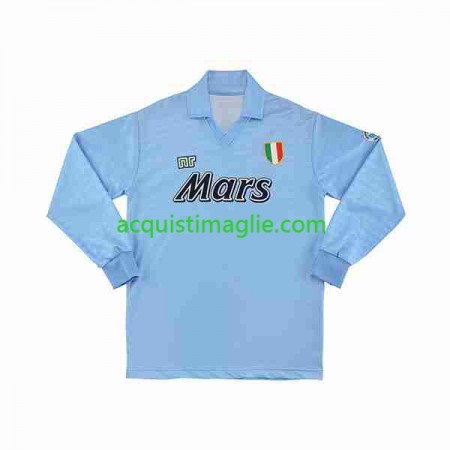 Divisa di Calcio SSC Napoli 1991 Retro Prima 1990 Manica Lunga